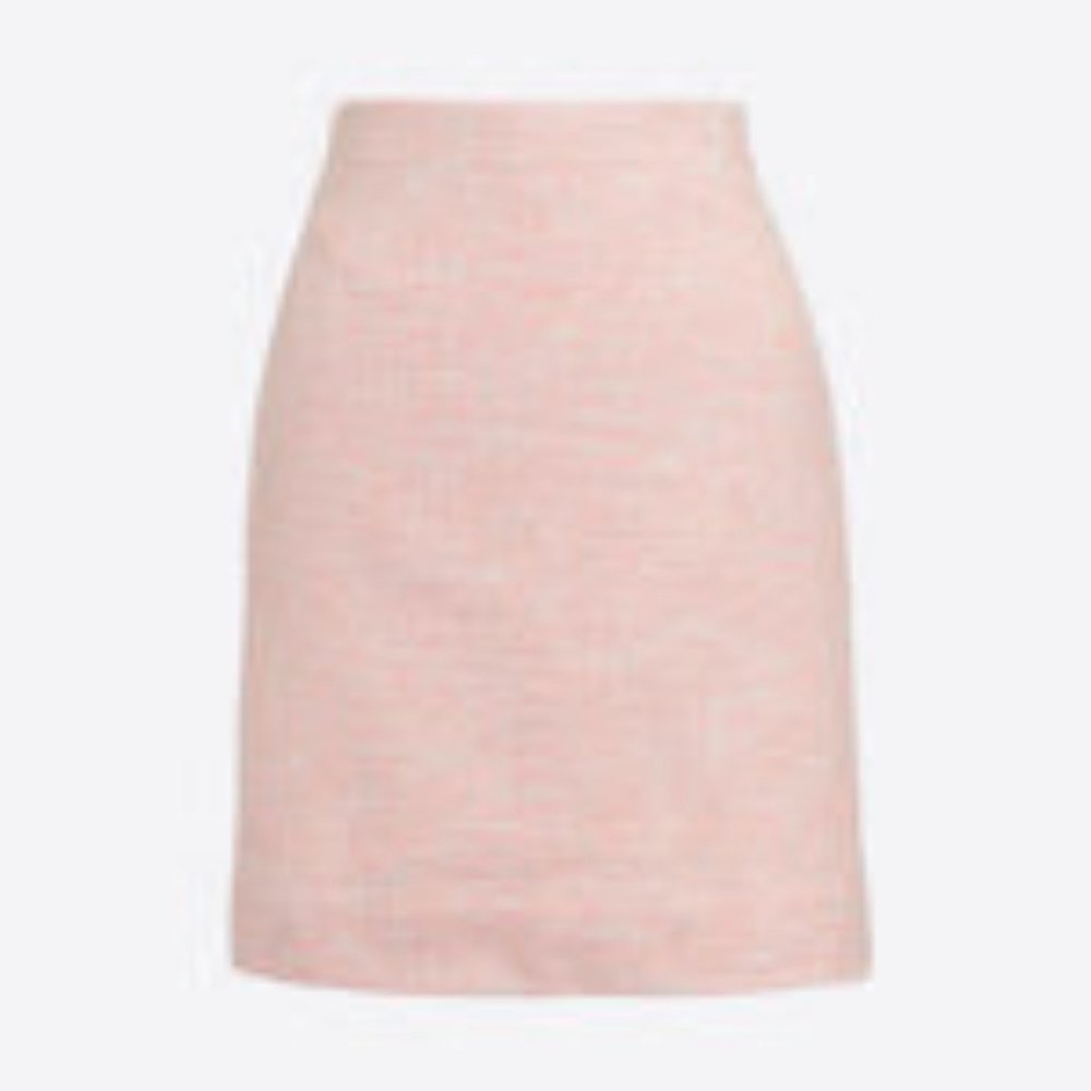 J Crew Factory Pink Tweed Mini Skirt - US 12